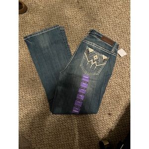Mid rise boot cut jeans